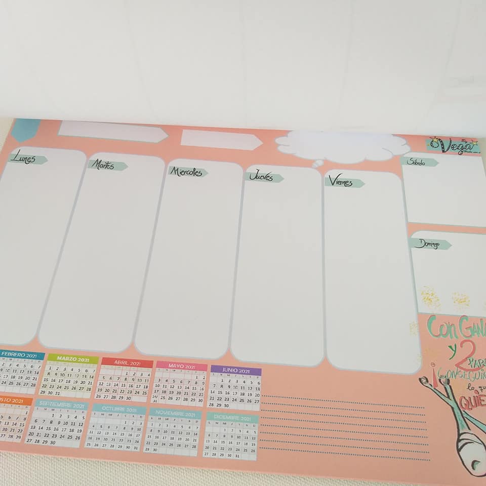 Planing semanal - Mod. rosa salmón - Imagen 2