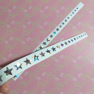 Línea de estrellas en vinilo adhesivo.