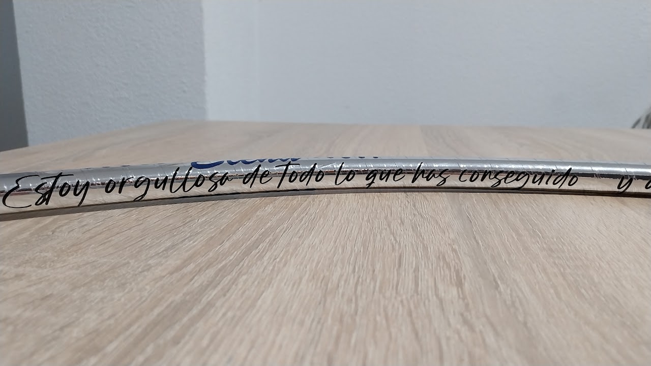 Frase o nombre en vinilo adhesivo para aro gimnasia rítmica - Imagen 11