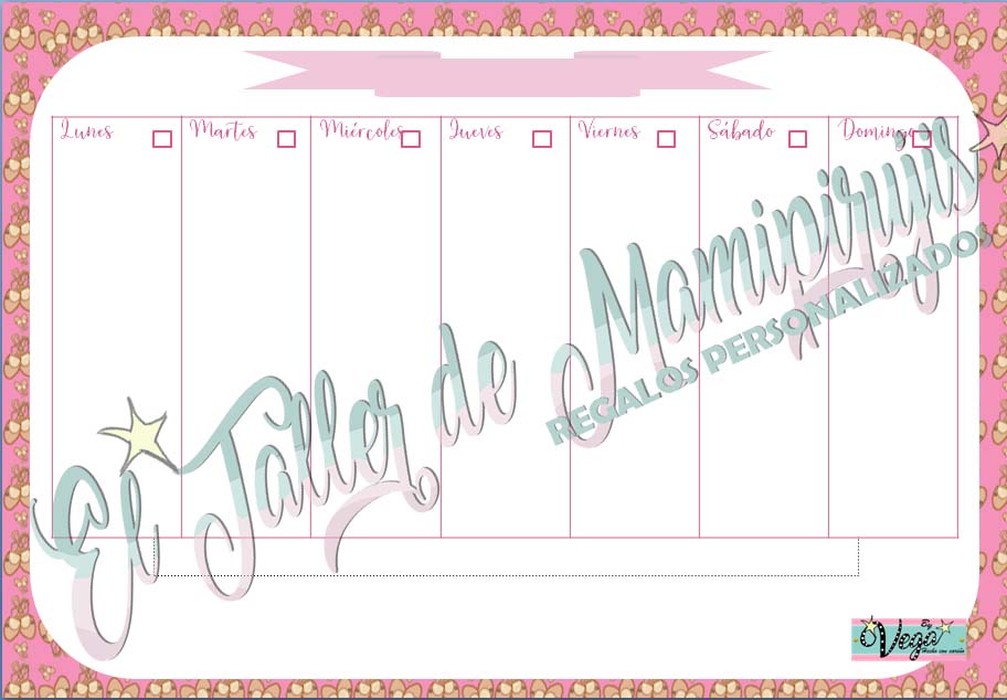 Planing semanal imprimible gimnasia - Imagen 2