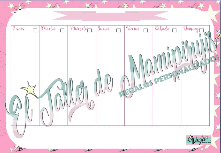 Planing semanal imprimible gimnasia - Imagen 3