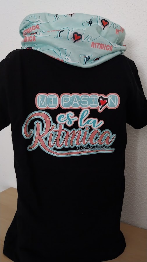 Camiseta Gimnasia Rítmica Mod. "Mi pasión" color.