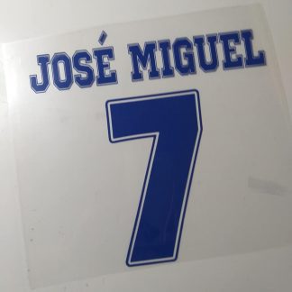 NOMBRE + NÚMERO en vinilo textil