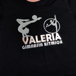 Camiseta gimnasia rítmica con nombre.