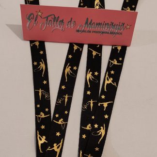 Lanyard - llavero Gimnasia (NEGRO)