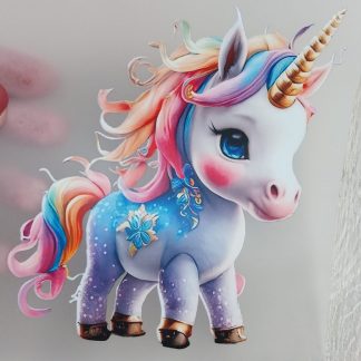 Aplicación termoadhesiva Unicornio