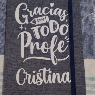 LIBRETA PERSONALIZADA con tapas de algodón