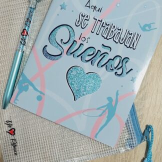 Pack Libreta gimnasia Mod. Aquí se trabajan los sueños
