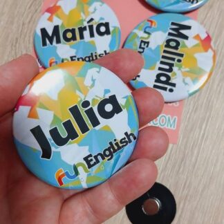 Chapa personalizada con imán para ropa