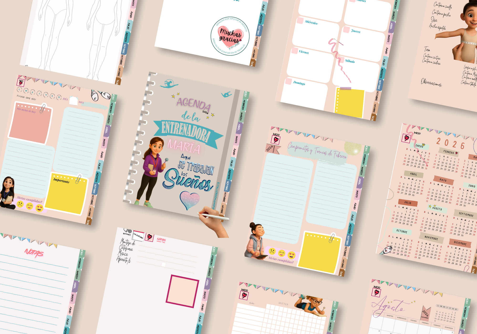 AGENDA ENTRENADORA PERSONALIZADA GIMNASIA RÍTMICA DIGITAL - Imagen 2