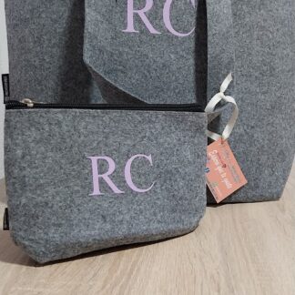 Bolso + neceser Fieltro personalizado