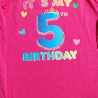 CAMISETA 5 CUMPLEAÑOS PERSONALIZADA