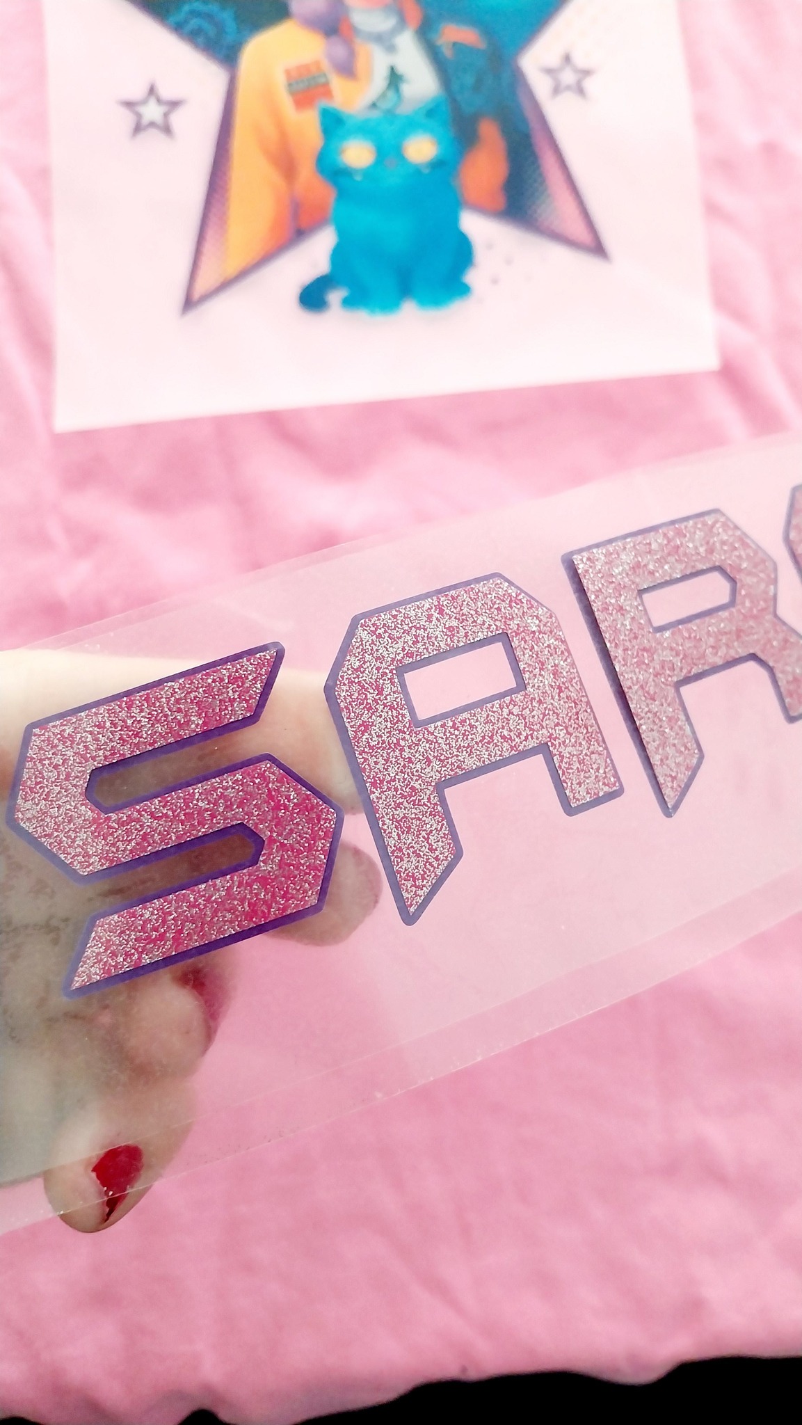 Nombre en Vinilo Textil Estilo Kpop