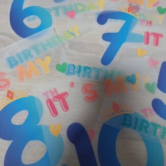 Aplicación termoadhesiva cumpleaños