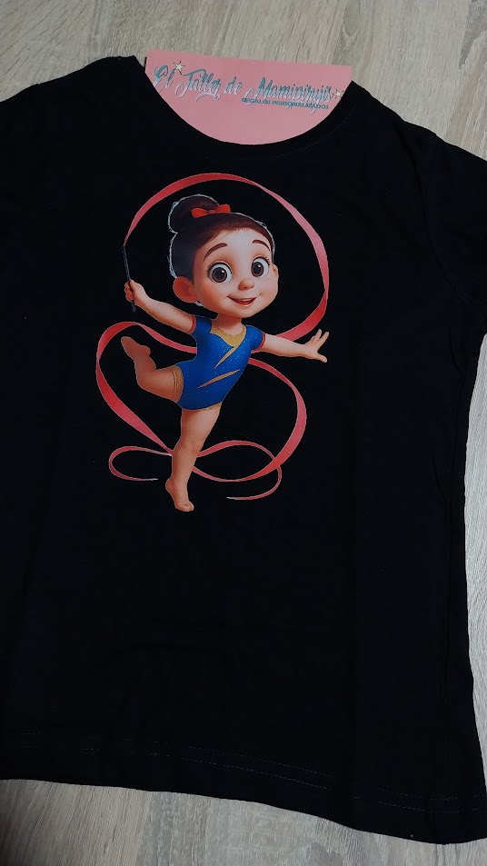 Camiseta Gimnasia Rítmica Mod. Niña con cinta