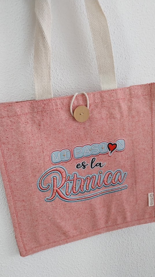 Bolsa algodón reciclado "Mi pasión es la Rítmica"