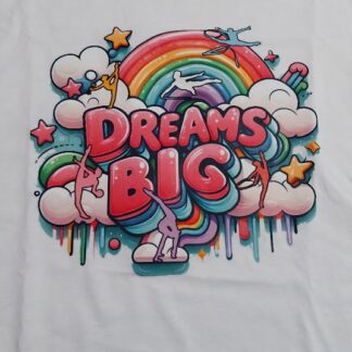 Camiseta gimnasia rítmica Mod. Big Dreams Blanca